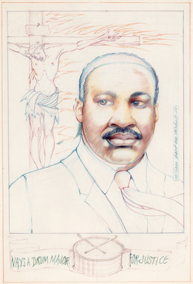 Dr Martin Luther King - unfinished drawing 1983